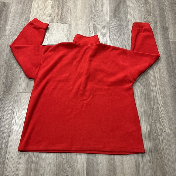 VTG Tommy Hilfiger 1/4 Zip Fleece Pullover Mens XL Red Flag Logo 90s Baggy Y2K - Picture 4 of 4